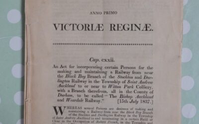 1837 Act of Parliament for Bishop Auckland and Weardale Railway