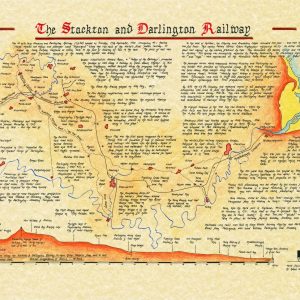 A3 map of the Stockton & Darlington Railway by Bob Hattersley