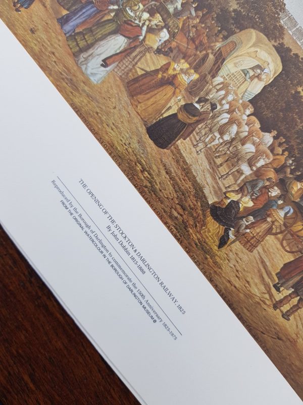 A3 print of the Opening Day of the Stockton & Darlington Railway by John Dobbin - Image 3